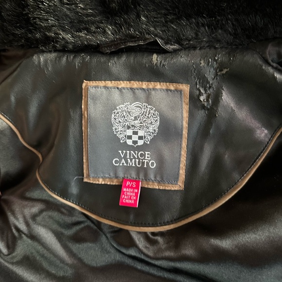 Vince Camuto black faux fur vest - Picture 7 of 8